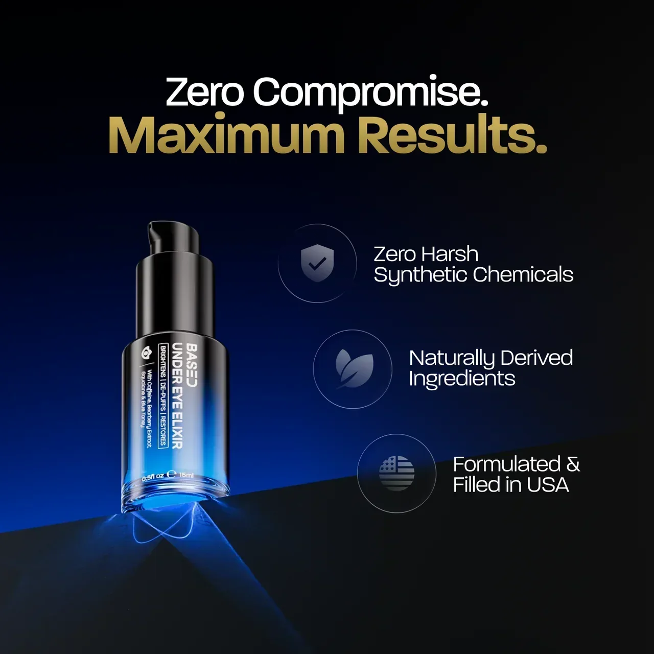 BASED Under Eye Elixir - lifestyle shot for men UK