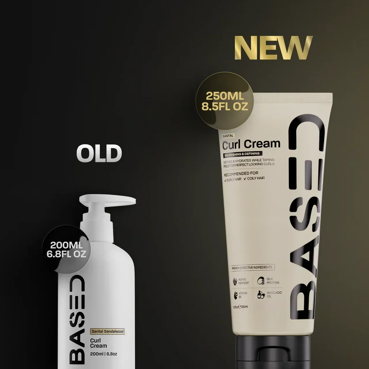 BASED Curl Cream - detail view for men UK