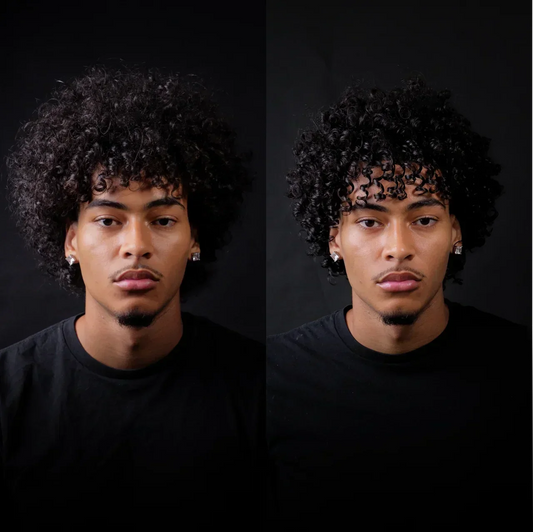 BASED Curl Mousse - side angle for men UK